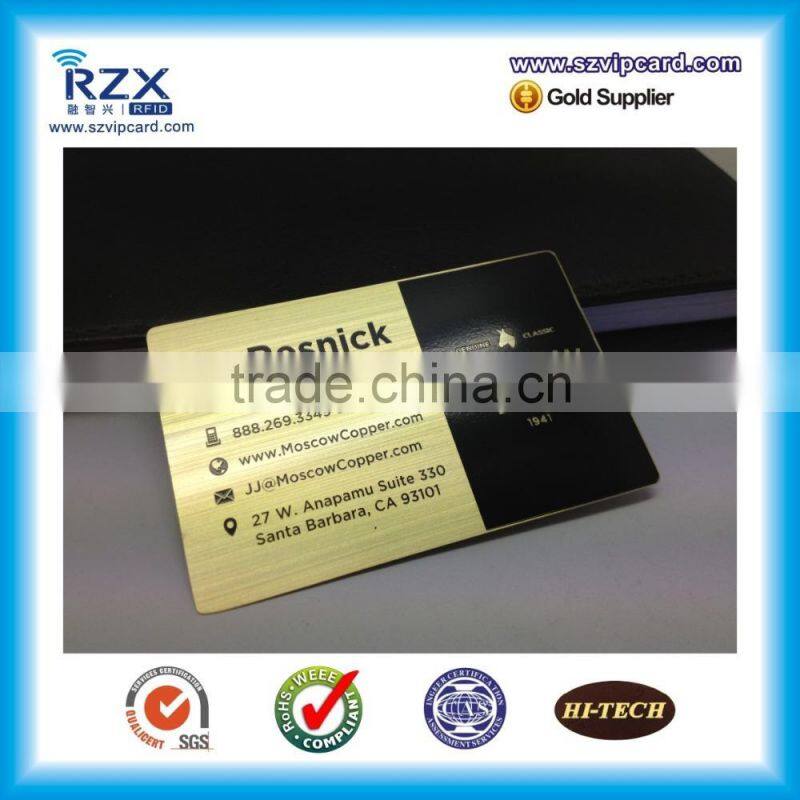 exquisite metal business card printing with magnetic stripe