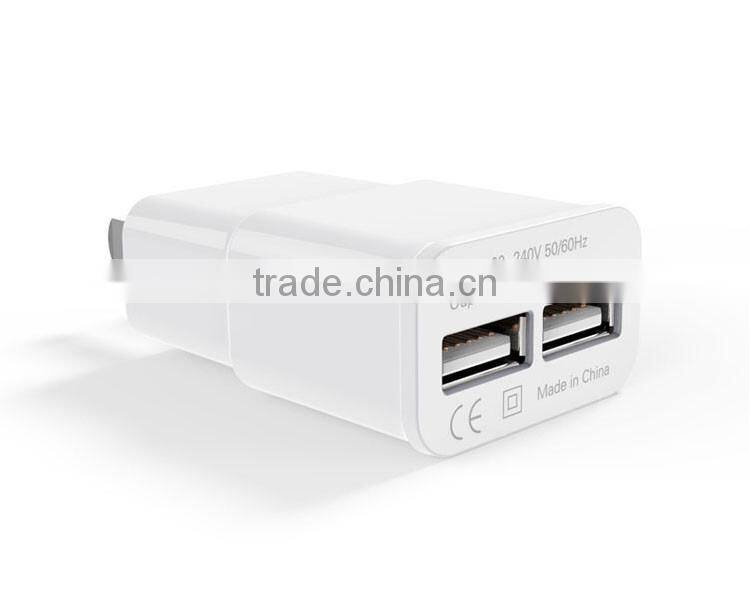 Dual Ports Fast Charging Travel usb Charger adapter For Mobile Phone