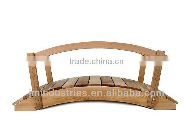 Outdoor Rustic Wooden Garden Bridge with FSC Certificate