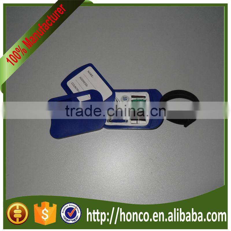 travel mirror with brush and sewing kit