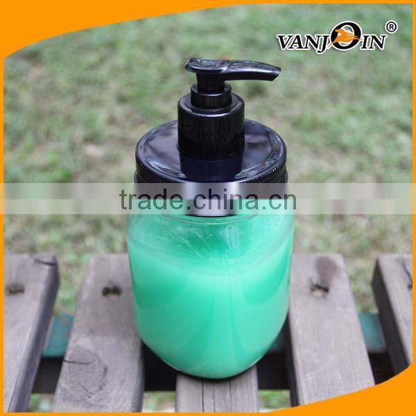 500ML Clear Round Plastic Pump Spray Jar for Shampoo