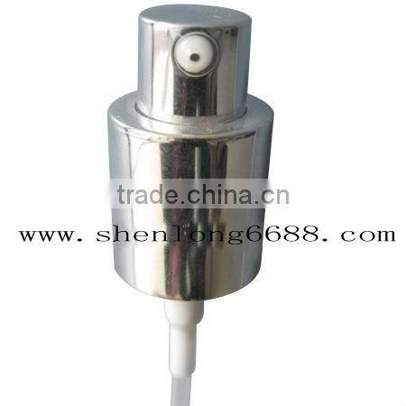 Gold or Sliver Aluminium-plastic cream pump 18mm 20mm