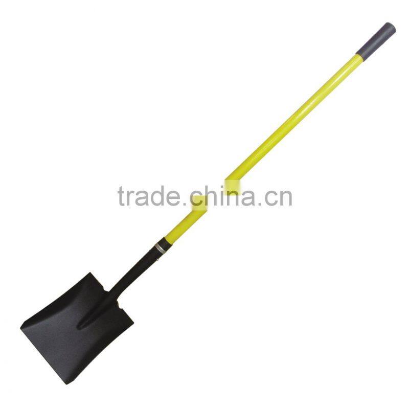 Anti-Slip Grip gareden steel shovel/spade with firberglass handle