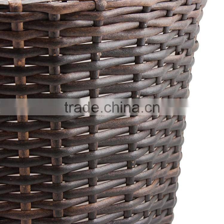 S&D Synthetic Rattan garden pots for sale planting pots cheap , Indoor&Outdoor Rattan Flower Pot , stackable plastic garden pots