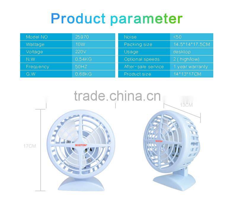 6-inch Small Desk Fan Clip On 2 Speed Office Cooling Table Desktop Fan