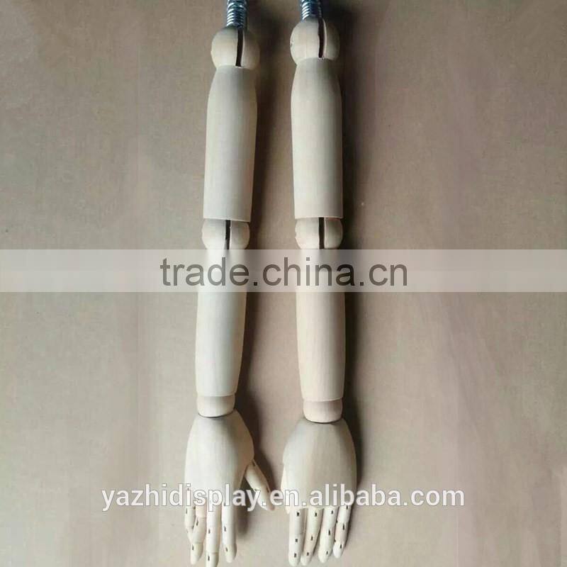 White wooden mannequin arm use for dress form