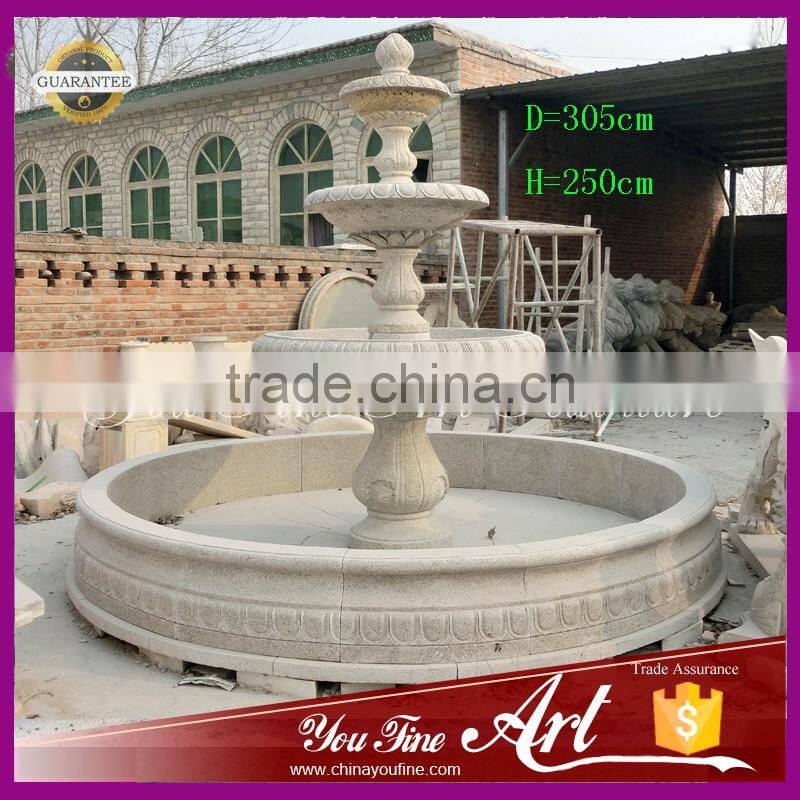 3 tiers garden stone fountain for sale