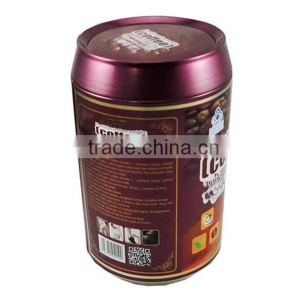 Tinbo factory round coffee tin box