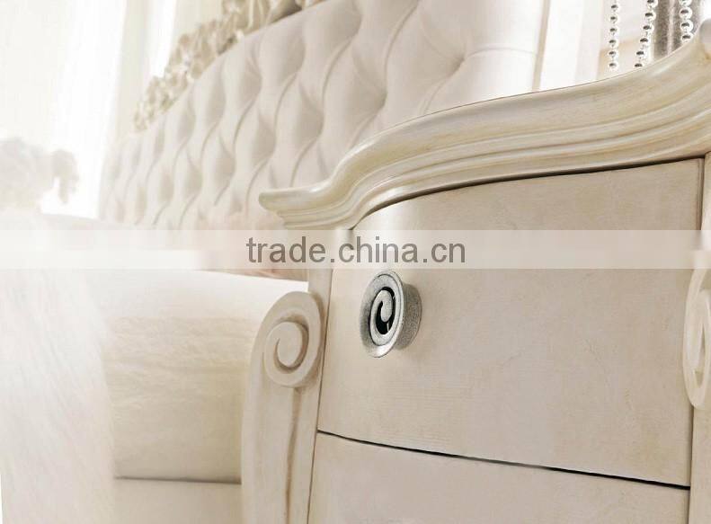 European style concise design white color bedroom night stand