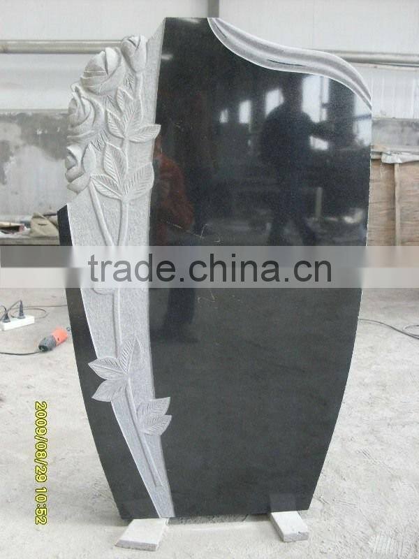 China polished black granite tombstone /gravestone