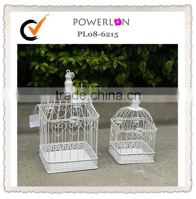 shabby chic white iron bird cage wholesale decoration wedding