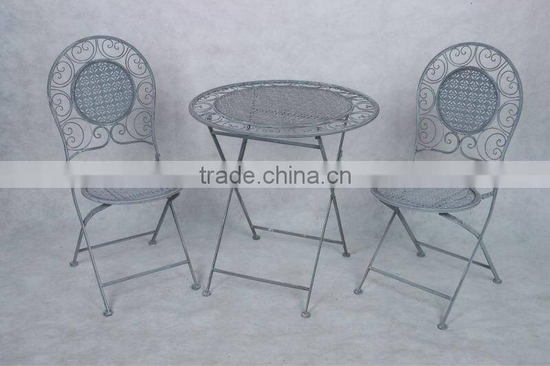Diameter 70cm wrought iron garden table and chairs
