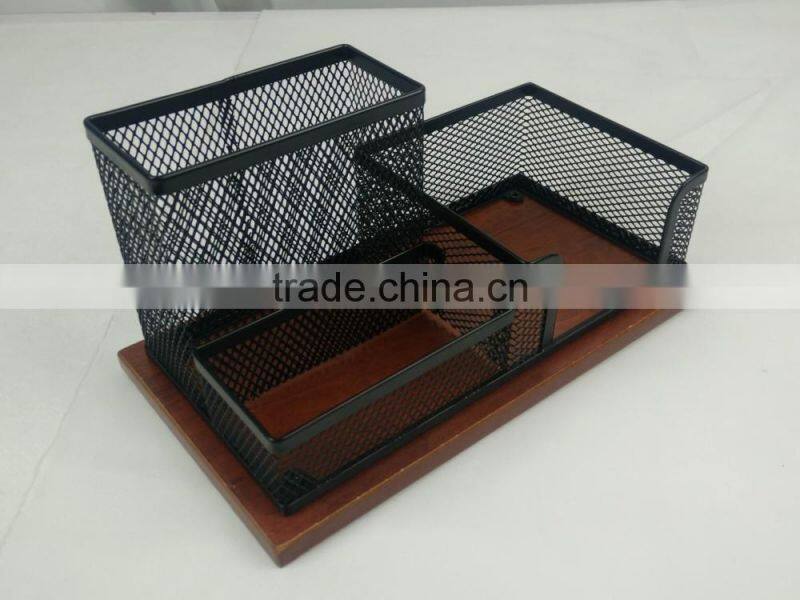 Store More Mesh 3 Tier Rack and 5 Upright Sections Metal Magazine Office Desk Organizer