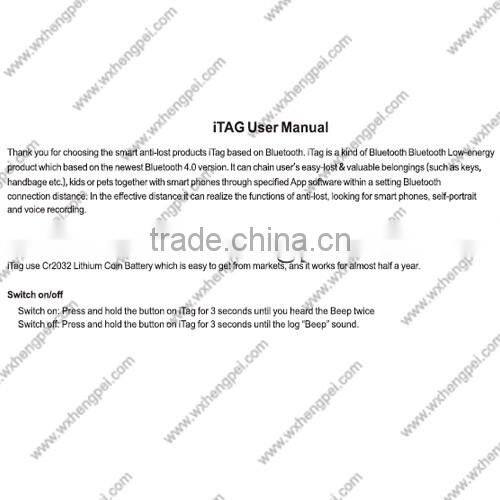 Bluetooth anti losing device / Key finder /pet finder/baby finder