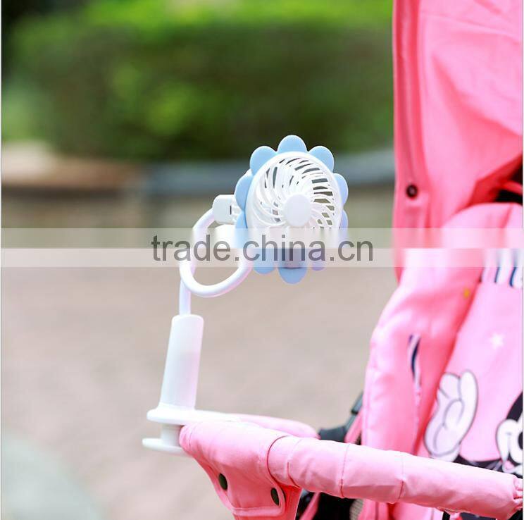 New Style Sunflower USB Charge Air Fan, Foldable Strong Wind Fan For Students