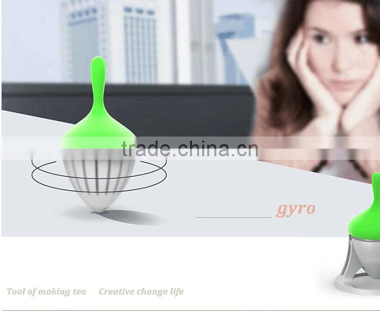 Original Design Stainless Steel Food Grade Silicone Creative Gifts Tea Filter Gyro Design Tea Strainer