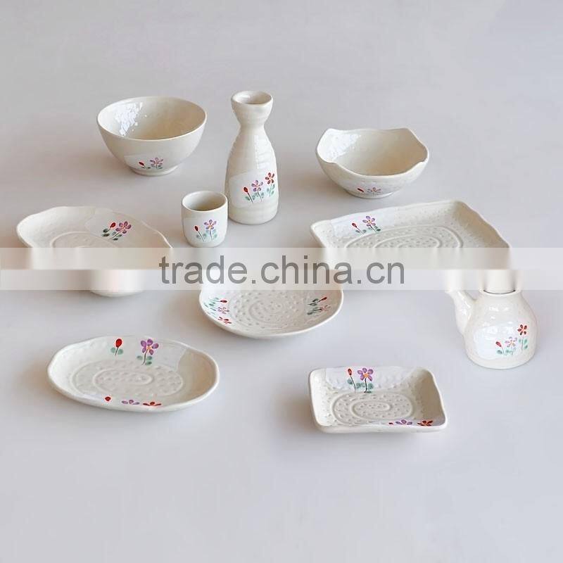 Japanese style ceramic small saucer with handpainting