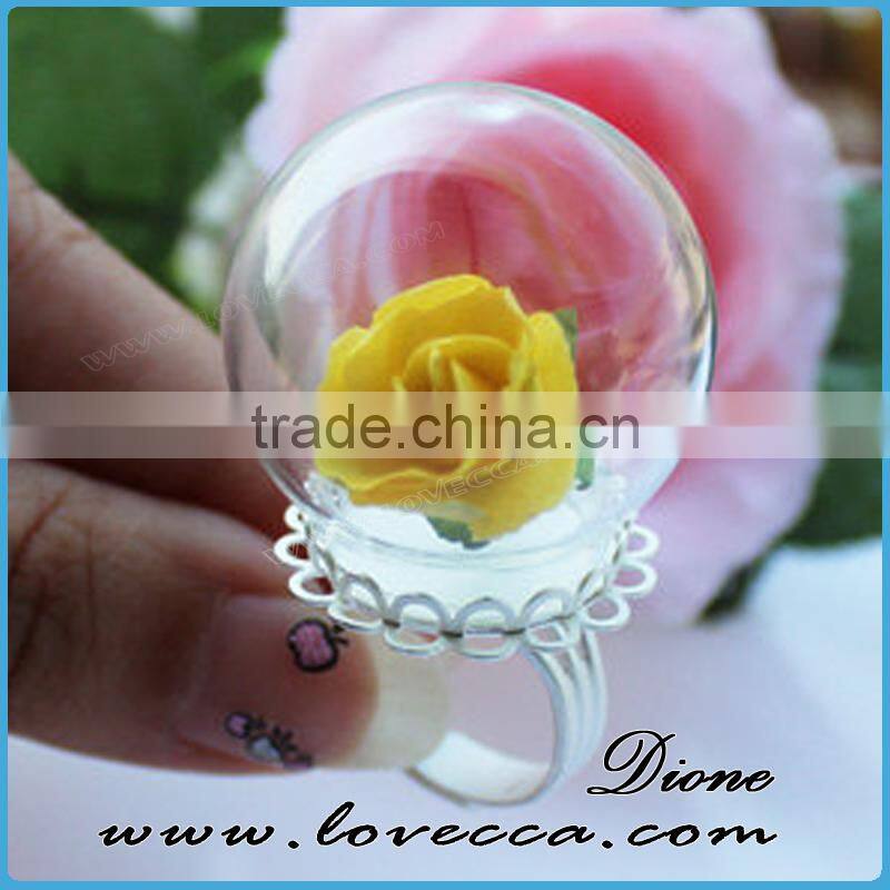 hollow decorative clear glass ball for making diy jewelry