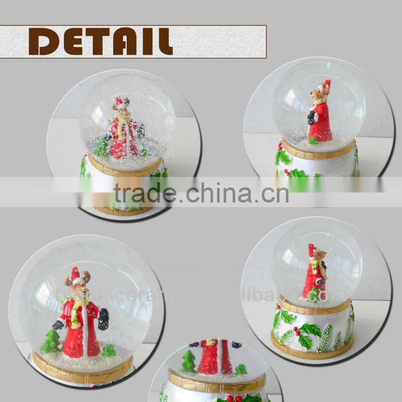 Deer statue crystal snow globe water ball