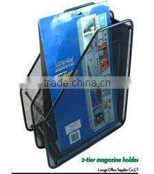 Hot Sell Metal Mesh Office Supplies Desk File Organizer Magazine Holder