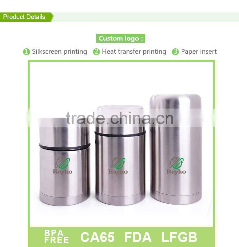 keep hot and cold 500ml 750ml 1000ml with 2lids Vacuum Jar