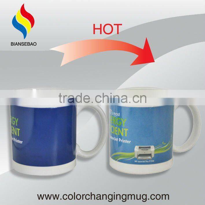 New design Customs design color changing ceramic mug