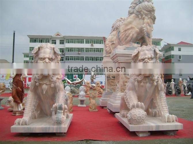 Antique lion statue stone animal sculpture VAS-B088