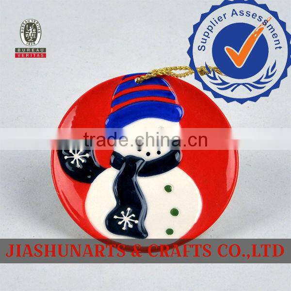 Snowman Relief Ceramic Decorative Wall Hanging Art And Craft