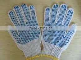 cotton gloves with PVC dotted