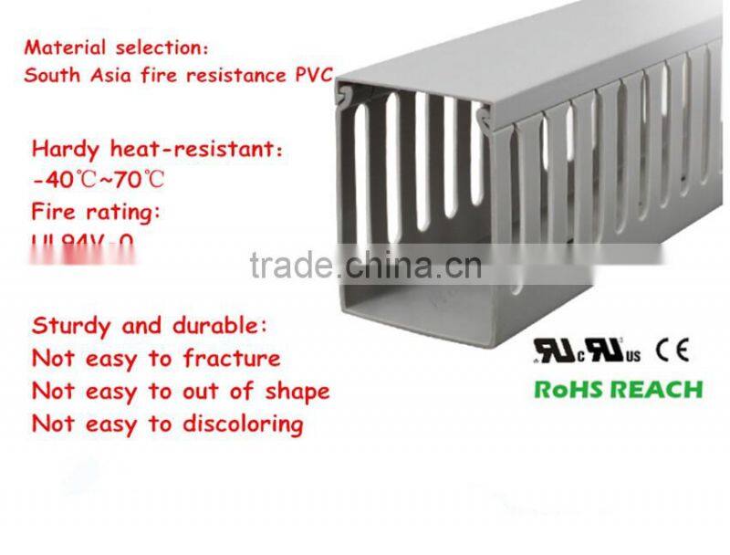 High quality insulation 40*30mm gray square PVC wiring duct