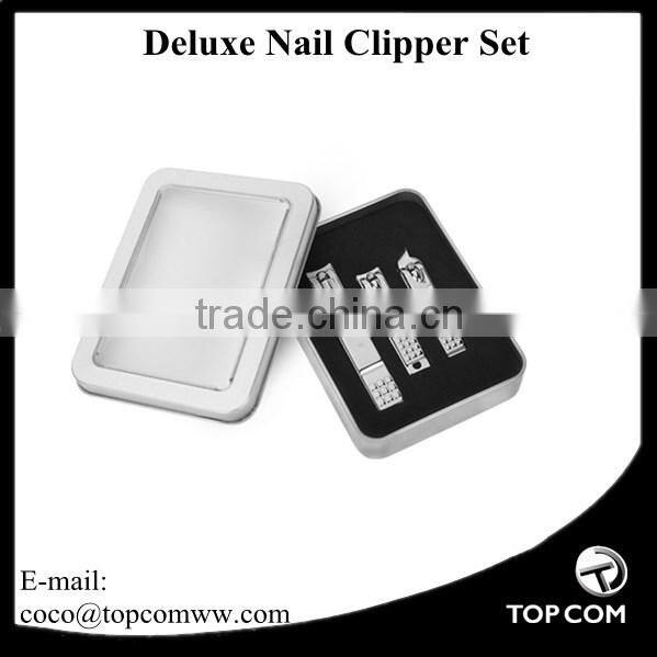 4-Piece Stainless Steel Travel Nail Clippers, Large Nail Clippers+Small Nail Clippers