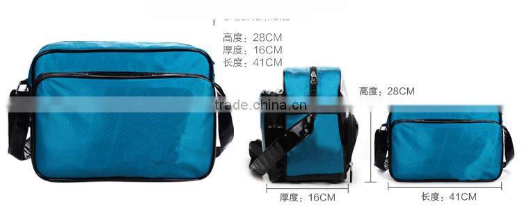 Waterproof PU Shoulder School Bag Adjustable Strap Messenger Bag