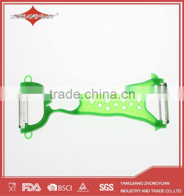 Mutil-functional stainless steel peeler with full hand pp handle