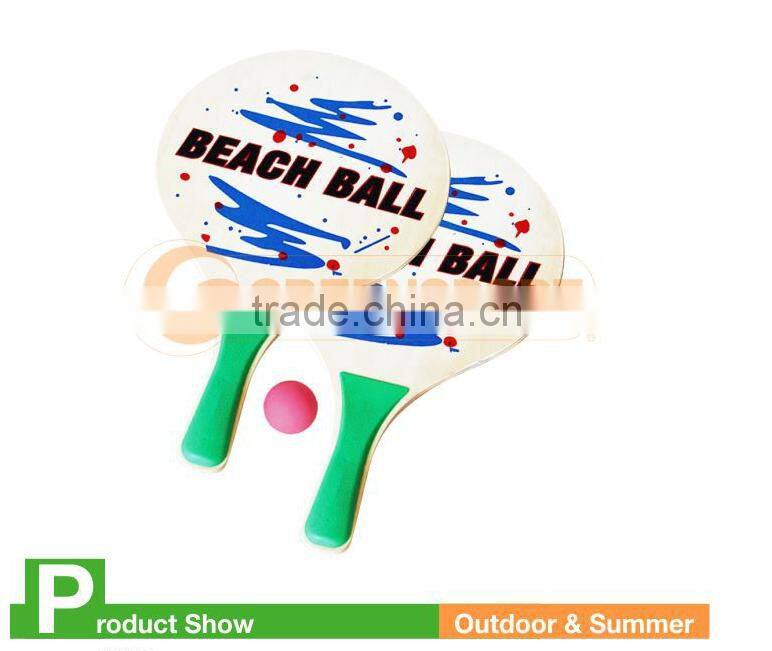 GSBB17 Wooden beach racket with ball