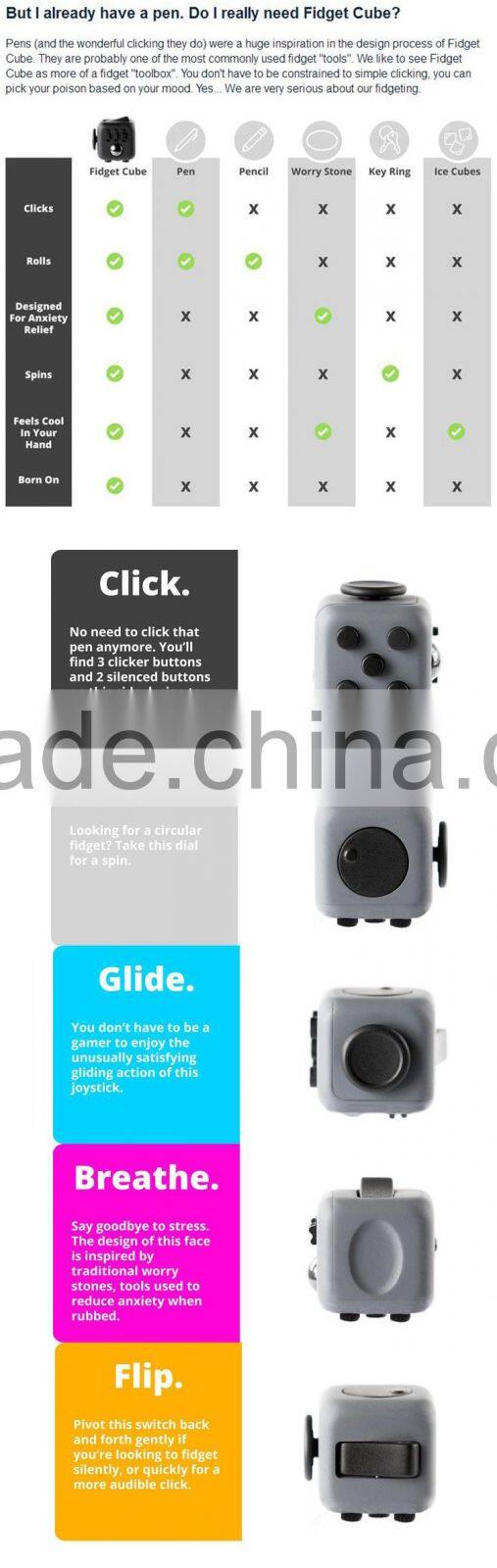 hot selling relieves stress and anxiety fidget toy anti stress cube for adult and kids