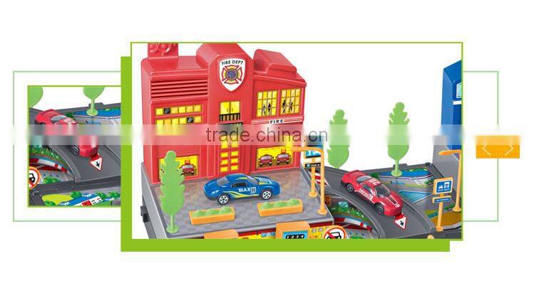 High quality plastic amusement park alloy car model kids toy car slide