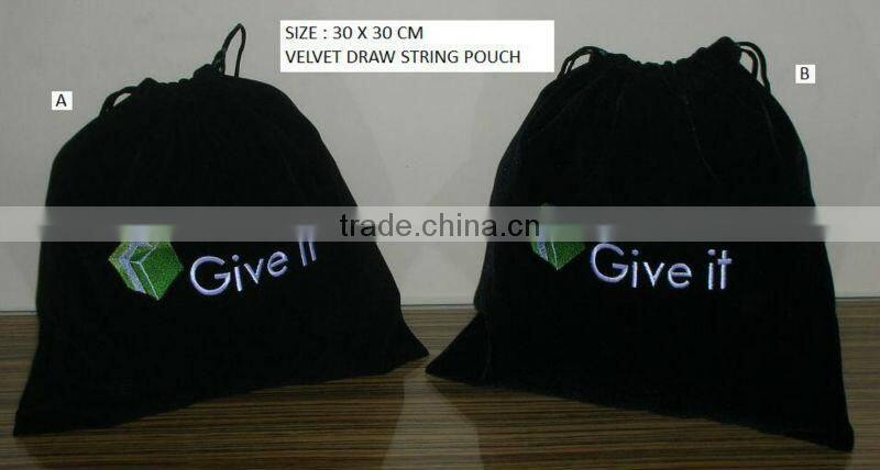 Velvet drawstring pouch