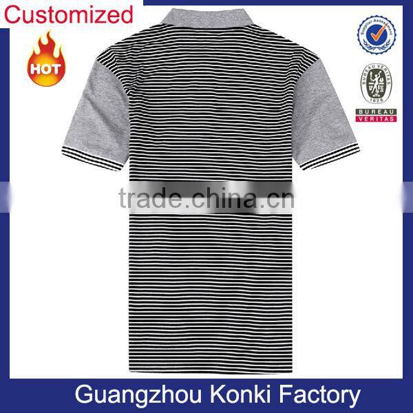 Mens high end cotton custom two-tone polo shirts for business