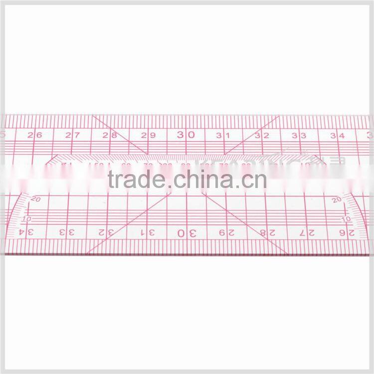 Kearing brand 5*60cm length 1.2mm thickness straight flexible sandwich line plastic garment ruler for fashion deisgn#8005