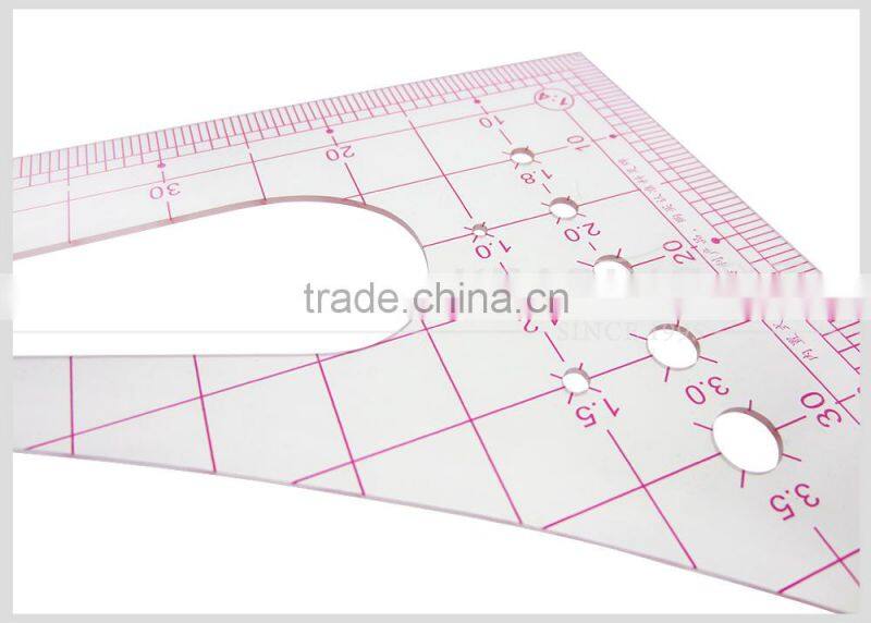 Kearing brand 1.2mm thick plastic plastic 1/4 scale Ruler for garment sewing design #8514