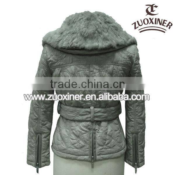 fashion 2014 winter coats padding jacket for women with fur collar