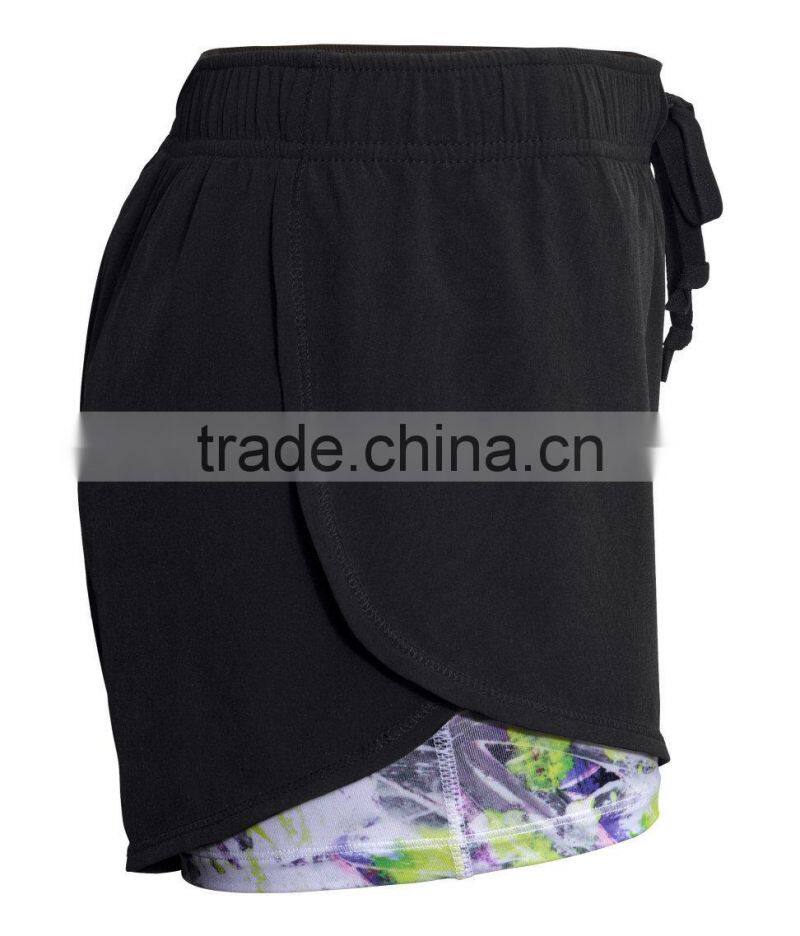 2015 High quality ladies sexy shorts for running gym wear