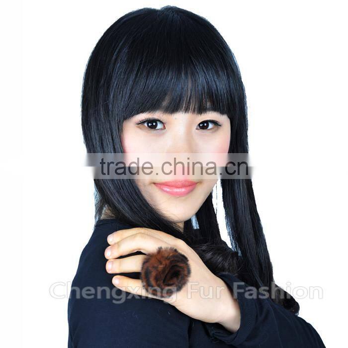 CX-A-64F Rabbit Fur Cute Flower Fashion Ring