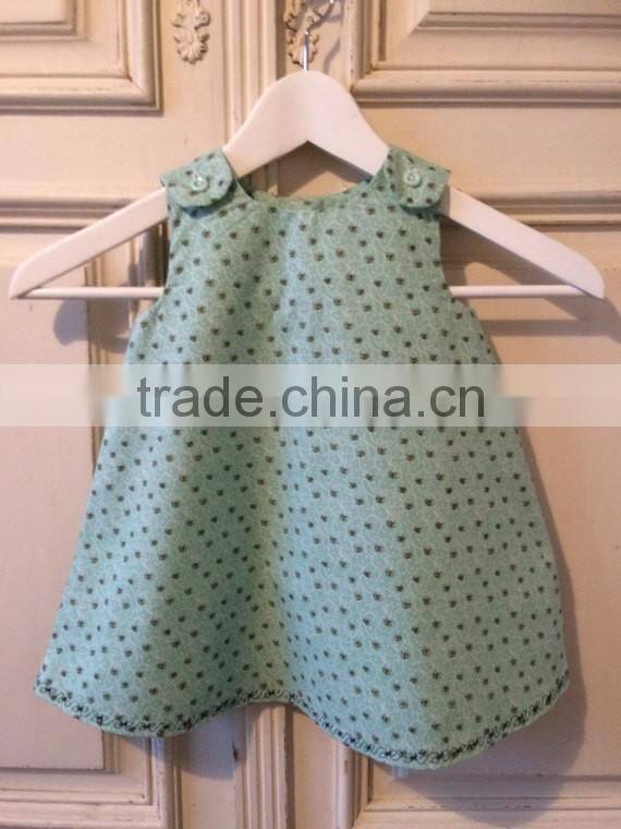 2017 Wholesale manufacturer printed toddler clothing 1 year baby girl summer dress