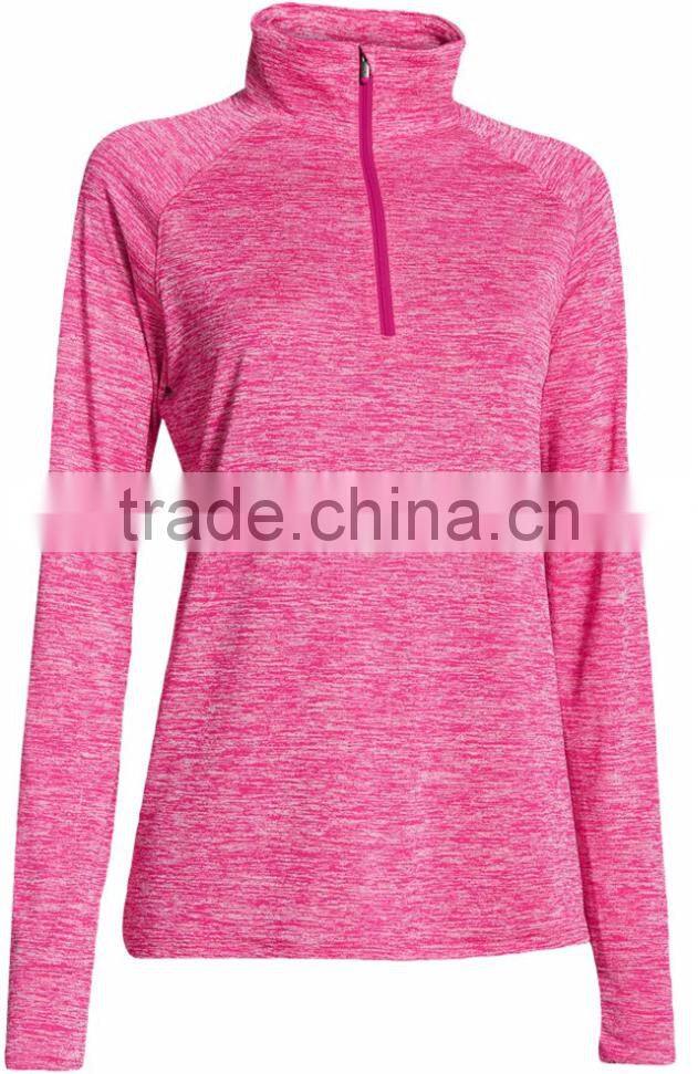 New Performance uniform design Quick Dry Moisture Wicking fitness Sports 1/4 ZIP pullover T-shirts Dri Fit hoodie