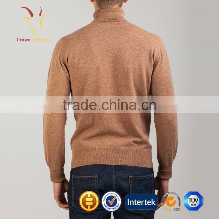 Turtle Neck Cotton Men Winter Sweater 2015