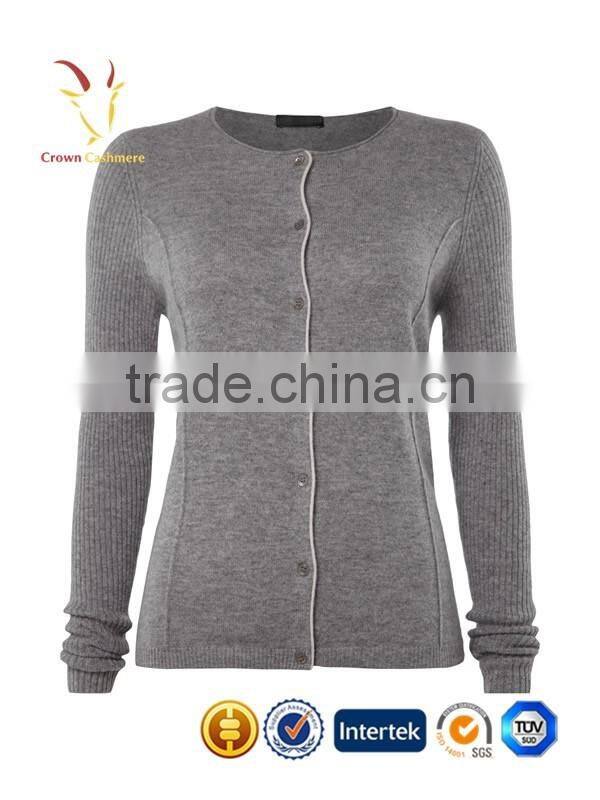 OEM Service Cotton Pure Cashmere Cardigan Lady Sale