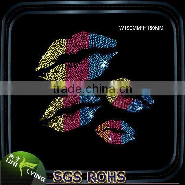 Sexy kisses poodle crystal rhinestone transfer