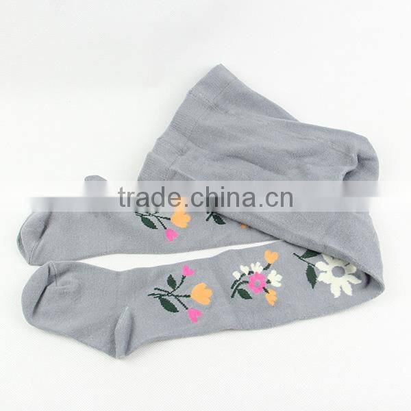 Little girl printed tights with nice flowers