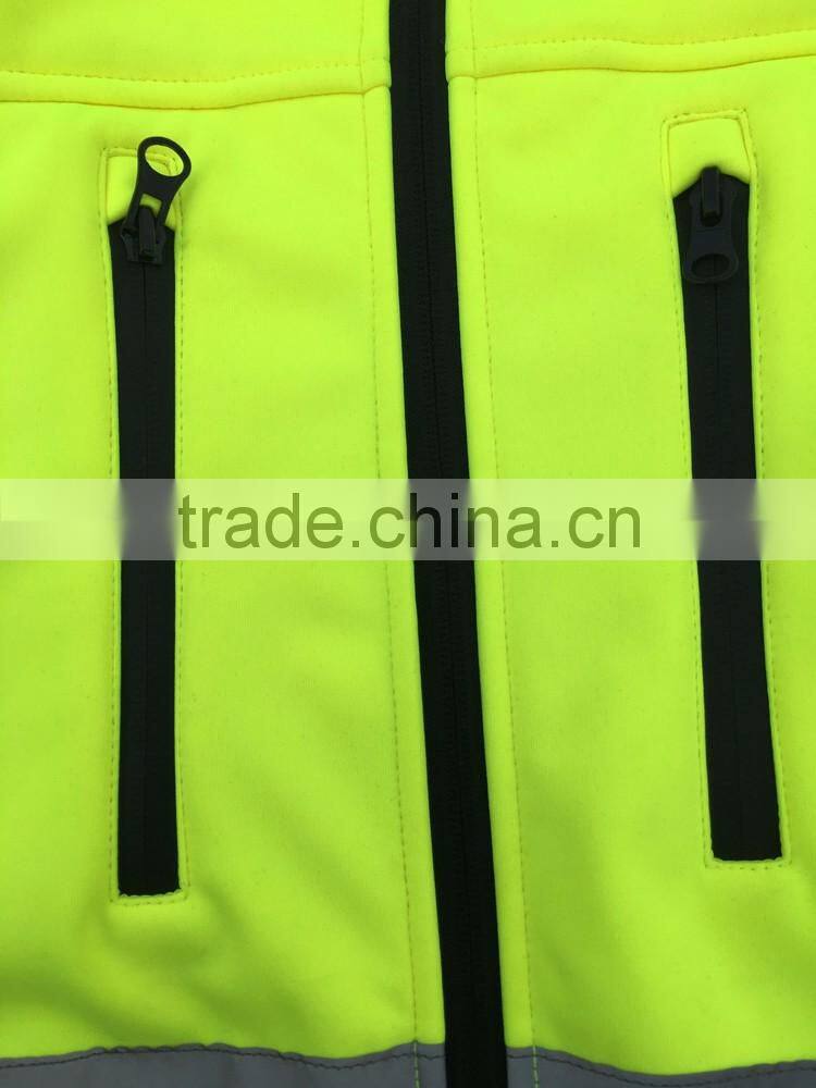 Hi vis garment softshell jacket uniform workwear safety work clothing